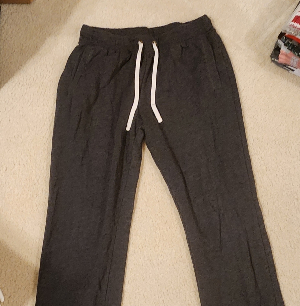 Old Navy Charcoal Joggers with White Drawstring